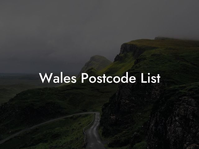 Understanding Welsh Postcodes: A Guide to Navigating Wales’ | Caramella