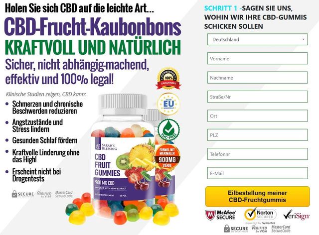 Sarah's Blessing CBD Fruit Gummies Deutschland | Caramella